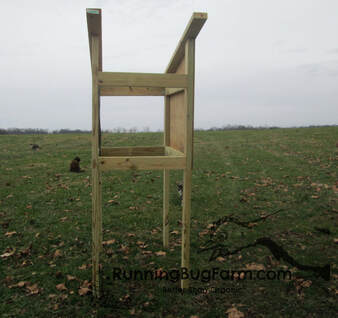 Basic frame work to start you building your own DIY outdoor rabbit hutch.
