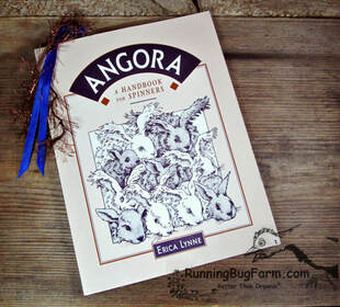 Angora A handbook for spinners reviewed by decades long owner of English Angora rabbits at Running Bug Farm in the USA.