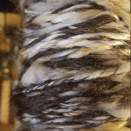     This fiber is so very soft and incredibly clean.  Love spinning with it.  (photo is a mix with soy fiber)  Customer photo review.  Running Bug Farm.