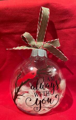 Customer picture of clear ornament 