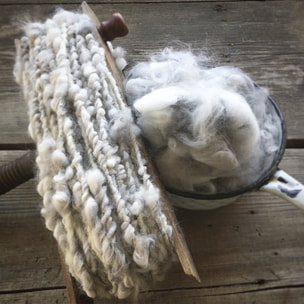  Absolutely beautiful and so carefully packaged ❤️  Customer review with photo of spun English Angora rabbit wool.  Running Bug Farm.