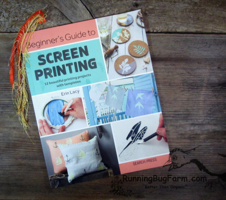 I always thought screen printing required heavy expensive equipment thanks to my old job. This book shows how you can use the most basic of everyday items & start screen printing right away. It starts super simple & progresses to more intricate & beautiful. It's a fabulous book for anyone wanting to explore screen printing for the first time.
